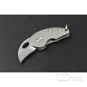 Titanium handle adzuki bean pocket knife with D2 blade UD2106593